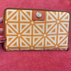 Spartina 449 Orange Geometric Wallet